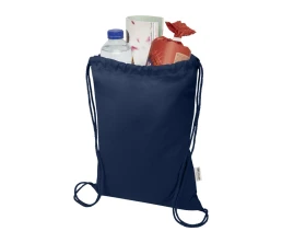 Oregon Blend сумка на шнурке из переработанного материала сертифицированного согласно GRS, плотностью 140 г/м², объемом 5 л - Темно-синий