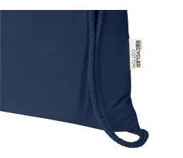 Oregon Blend сумка на шнурке из переработанного материала сертифицированного согласно GRS, плотностью 140 г/м², объемом 5 л - Темно-синий