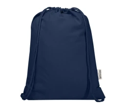 Oregon Blend сумка на шнурке из переработанного материала сертифицированного согласно GRS, плотностью 140 г/м², объемом 5 л - Темно-синий