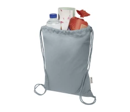 Oregon Blend сумка на шнурке из переработанного материала сертифицированного согласно GRS, плотностью 140 г/м², объемом 5 л - Серый