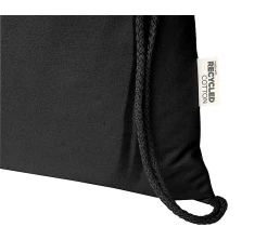 Oregon Blend сумка на шнурке из переработанного материала сертифицированного согласно GRS, плотностью 140 г/м², объемом 5 л - Черный