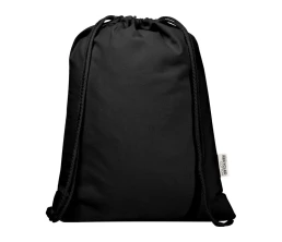 Oregon Blend сумка на шнурке из переработанного материала сертифицированного согласно GRS, плотностью 140 г/м², объемом 5 л - Черный