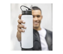 Одностенная бутылка для воды Fits/Фитц, изготовленная из нержавеющей стали, сертифицированной по стандарту RCS, объемом 800 мл - Белый