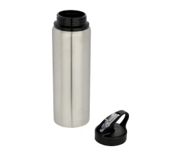 Одностенная бутылка для воды Fits/Фитц, изготовленная из нержавеющей стали, сертифицированной по стандарту RCS, объемом 800 мл - Серый