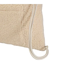 Шерпа рюкзак со шнурком из переработанной шерпы GRS объемом 9 л, бежевый