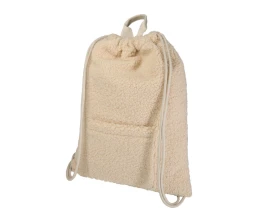 Шерпа рюкзак со шнурком из переработанной шерпы GRS объемом 9 л, бежевый