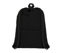 Шерпа рюкзак со шнурком из переработанной шерпы GRS объемом 9 л, черный