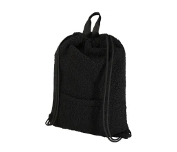 Шерпа рюкзак со шнурком из переработанной шерпы GRS объемом 9 л, черный