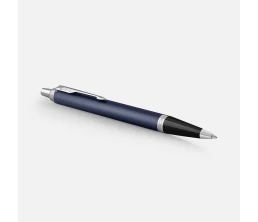 Ручка шариковая Parker IM Core Matte Blue CT, темно-синяя с черным