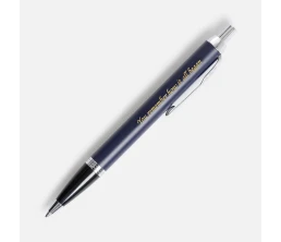 Ручка шариковая Parker IM Core Matte Blue CT, темно-синяя с черным