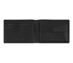 Портмоне BUGATTI ЧЕРНАЯ МАГИЯ | BLACK MAGIC, черное, натуральная кожа козы, 10х2х7 см