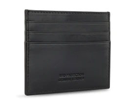 Портмоне для кредитных карт BUGATTI АРИСТОКРАТ | NOBILE, с защитой данных RFID, черное, натуральная воловья кожа, 10х0,3х8 см