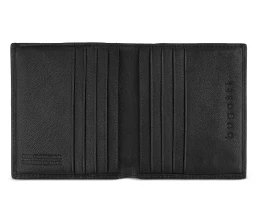 Портмоне BUGATTI ЧЕРНАЯ МАГИЯ | BLACK MAGIC, с защитой данных RFID, черное, натуральная кожа козы, 9х1х10 см