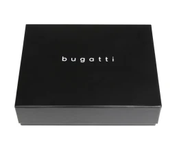 Зажим для денег BUGATTI КОМЕТА | COMET, с защитой данных RFID, черный, натуральная воловья кожа, 11х0,5х8,5 см
