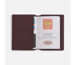 Обложка для паспорта Detalli, коричневая