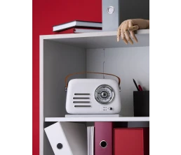 Bluetooth-колонка с радио Retronica, белая
