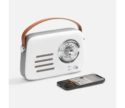 Bluetooth-колонка с радио Retronica, белая