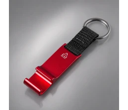 Брелок с подставкой для телефона из переработанного алюминия "Лао", красный