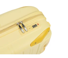 Чемодан TORBER В Отпуск, желтый, ABS-пластик, 36 х 22 х 55 см, 31 л, 2,4 кг