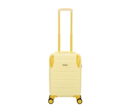 Чемодан TORBER В Отпуск, желтый, ABS-пластик, 36 х 22 х 55 см, 31 л, 2,4 кг