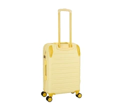 Чемодан TORBER В Отпуск, желтый, ABS-пластик, 42 х 26 х 65 см, 55 л, 3 кг