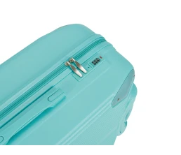 Чемодан TORBER В Отпуск, бирюзовый, ABS-пластик, 48 х 29,5 х 72 см, 80 л, 3,4 кг