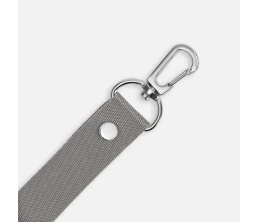 Застежка-карабин Snap hook, M, серебристая (хром)