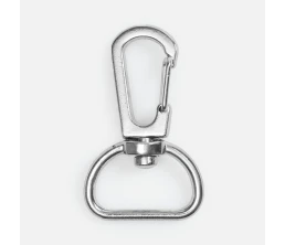 Застежка-карабин Snap hook, M, серебристая (хром)