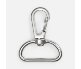 Застежка-карабин Snap Hook, L, серебристая (хром)