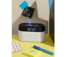 Увлажнитель-ароматизатор с часами и подсветкой ClockWave, белый