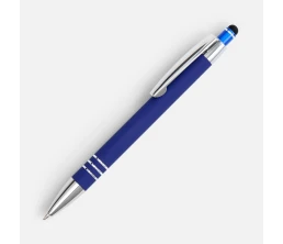 Ручка шариковая Sansen Soft Touch со стилусом, синяя