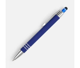 Ручка шариковая Sansen Soft Touch со стилусом, синяя