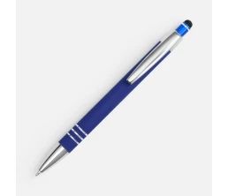 Ручка шариковая Sansen Soft Touch со стилусом, синяя