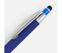 Ручка шариковая Sansen Soft Touch со стилусом, синяя