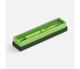 Ручка шариковая Keskus Soft Touch в футляре, зеленое яблоко
