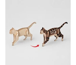 Деревянный 3d пазл «Котик»