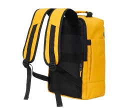 Рюкзак TORBER РИТМ, желтый, полиэстер 900D с PU покрытием, 27 х 16 х 36 см, 15 л