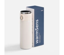 Смарт-бутылка c заменяемой батарейкой warmSens, молочно-белая