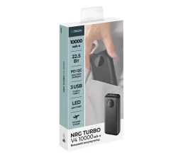 Внешний АКБ NRG Turbo V4 10000 мА-ч, дисплей, черный, Deppa