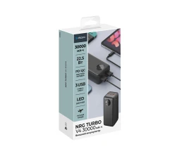 Внешний АКБ NRG Turbo V4 30000 мА-ч, дисплей, черный, Deppa