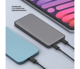 Внешний АКБ NRG Turbo S 10000 mAh, 20Вт, графит, Deppa