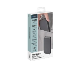 Внешний АКБ NRG Turbo S 20000 mAh, 20Вт, графит, Deppa