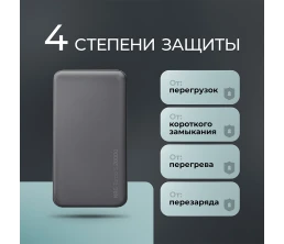 Внешний АКБ NRG Turbo S 20000 mAh, 20Вт, графит, Deppa