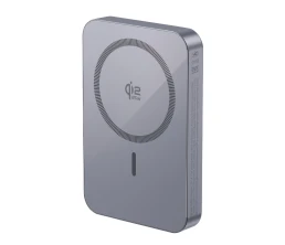 Внешний АКБ NRG Max Qi2.2 10000 мА-ч, 25Вт MageSafe, серый, Deppa