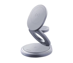 Беспроводная зарядная станция 3 в 1 MagSafe Rotation QI складная, графит, Deppa