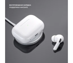 Беспроводные наушники с микрофоном Air Pro 2 ANC, TWS, BT 5.3, 300 мАч, ANC, QI, белый, Deppa