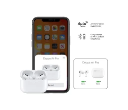 Беспроводные наушники с микрофоном Air Pro 2, TWS, BT 5.3, 300 мАч, QI, белый, Deppa