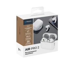 Беспроводные наушники с микрофоном Air Pro 2, TWS, BT 5.3, 300 мАч, QI, белый, Deppa
