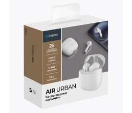 Беспроводные наушники с микрофоном Air Urban, TWS, BT 5.3, 320 мАч, белый, Deppa