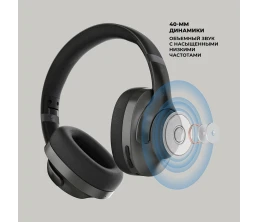 Беспроводные накладные наушники Stereo Ultra ANC, BT 5.4, ANC/ENC, 500мАч, черный, Deppa